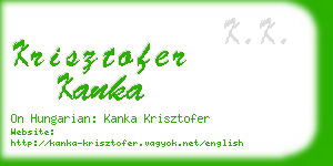 krisztofer kanka business card